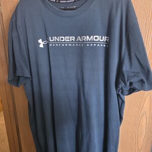 Under Armour Navy Short-Sleeve Performance Tee with White Logo